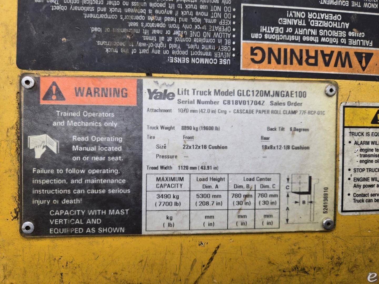 2002 Yale GLC120MJ