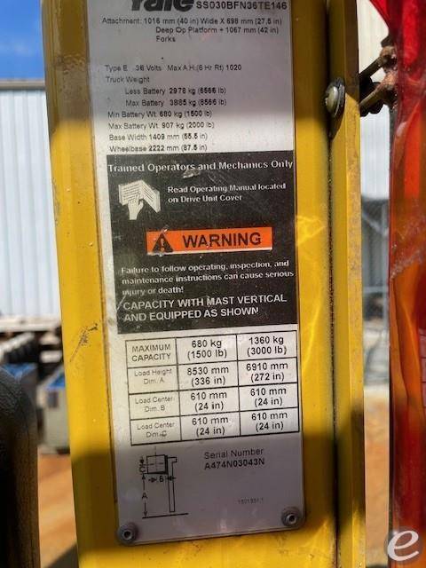 2015 Yale SS030BF