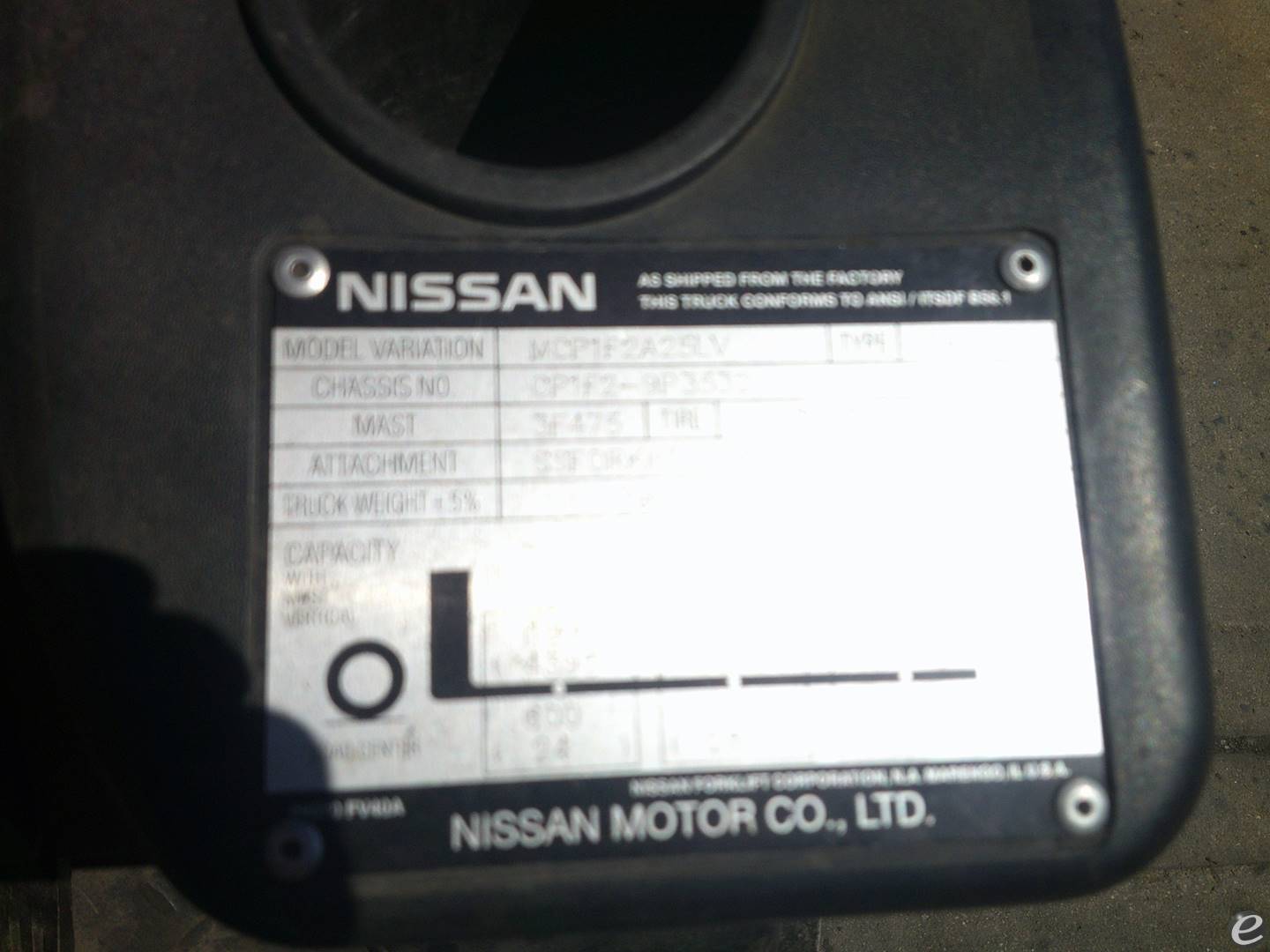 2008 Nissan MCP1F2A25LV