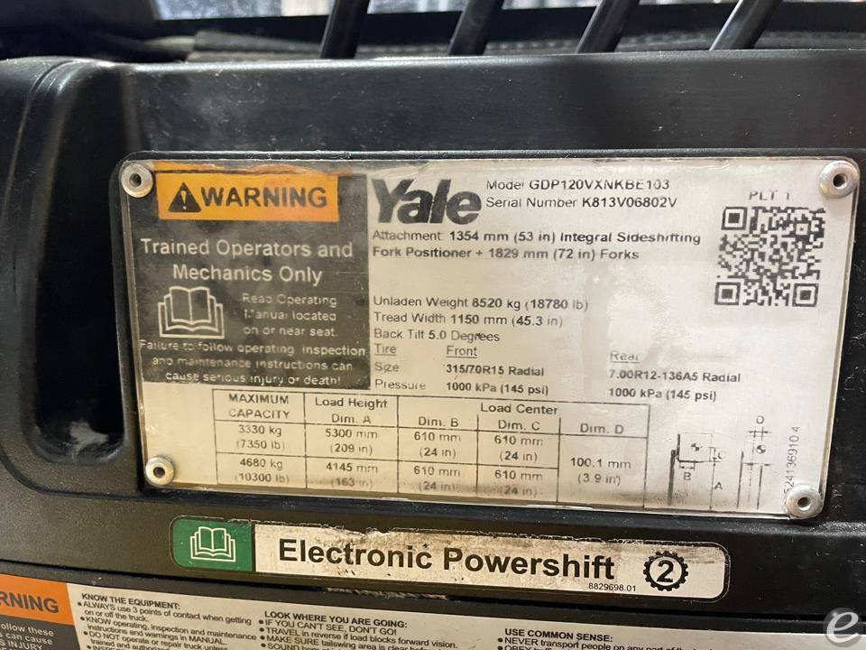 2021 Yale GP120VX
