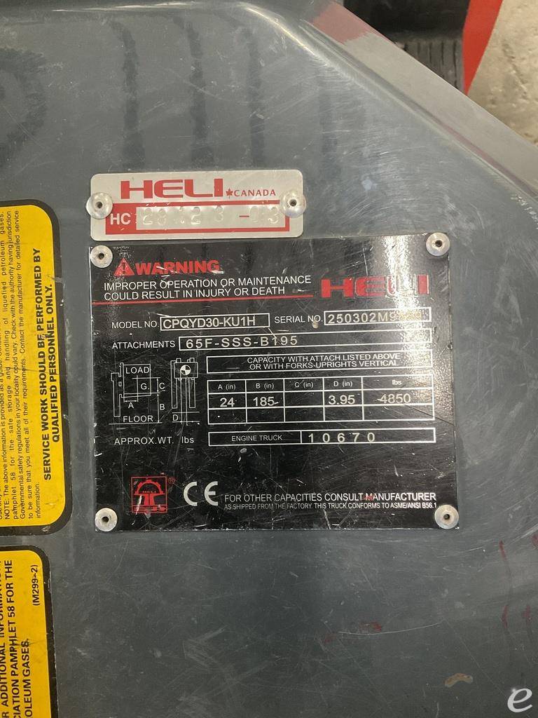 2022 Heli CPQYD30-KU1H