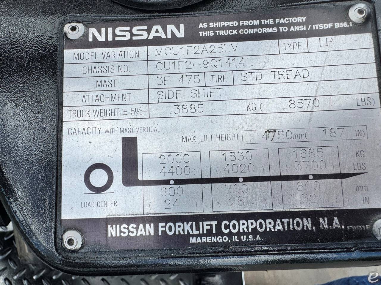2008 Nissan MCU1F2A25LV