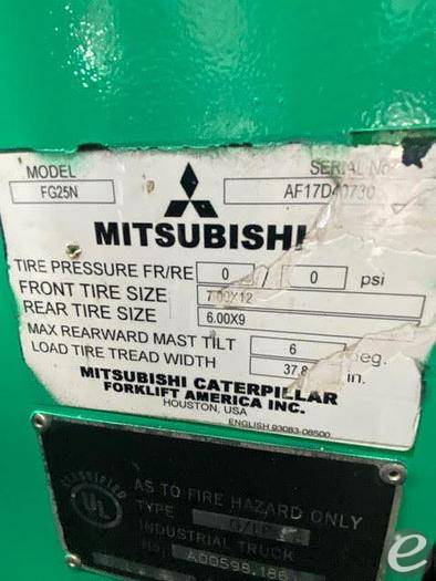 2014 Mitsubishi FG25N LP Gas Forkli...