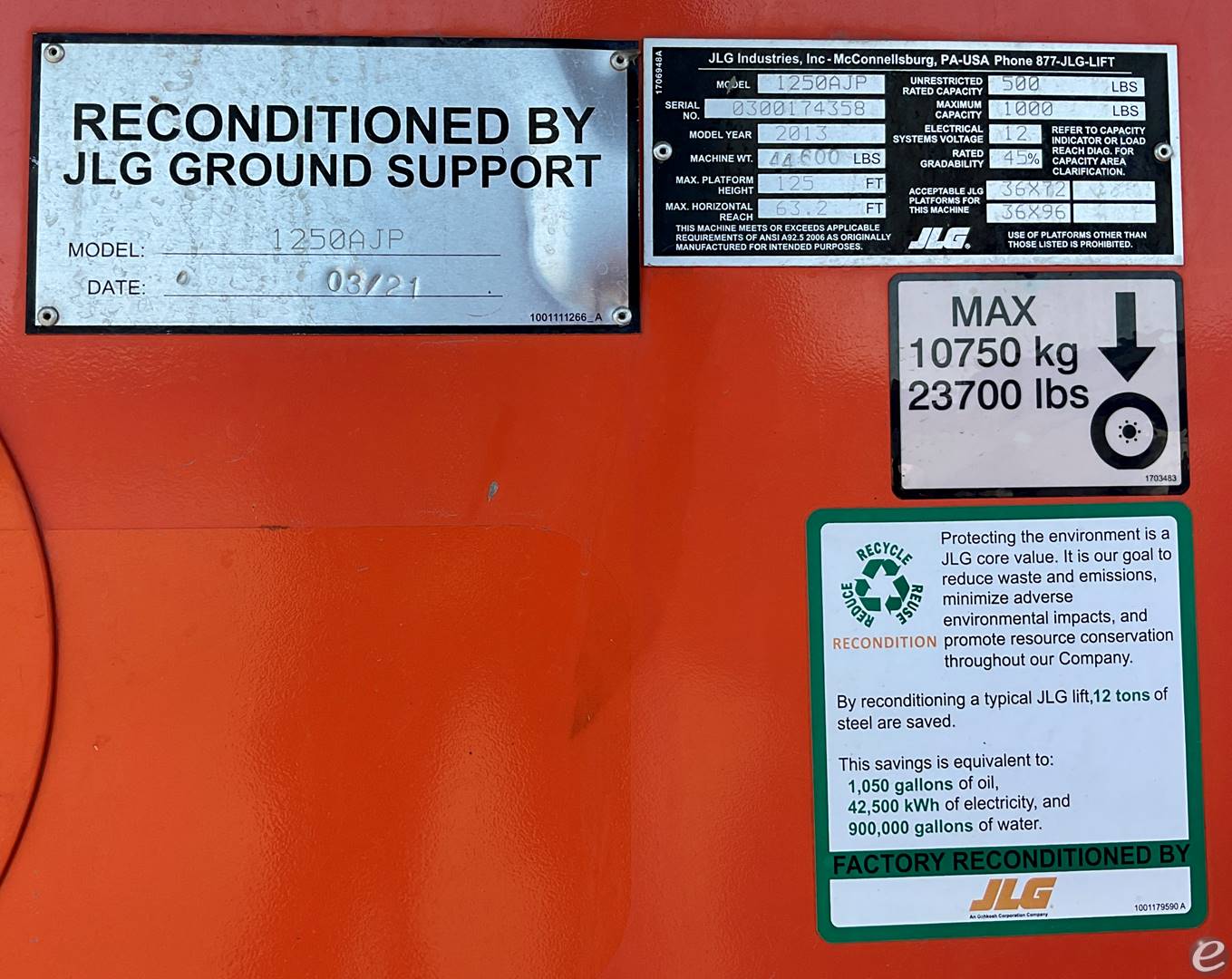 2021 JLG 1250AJP