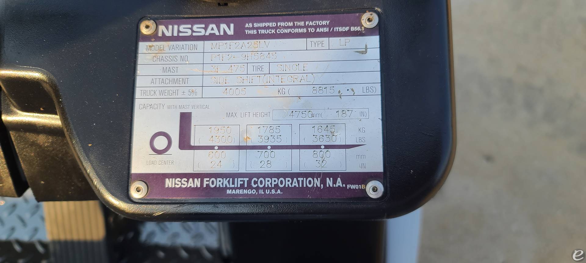 2011 Nissan MP1F2A25LV