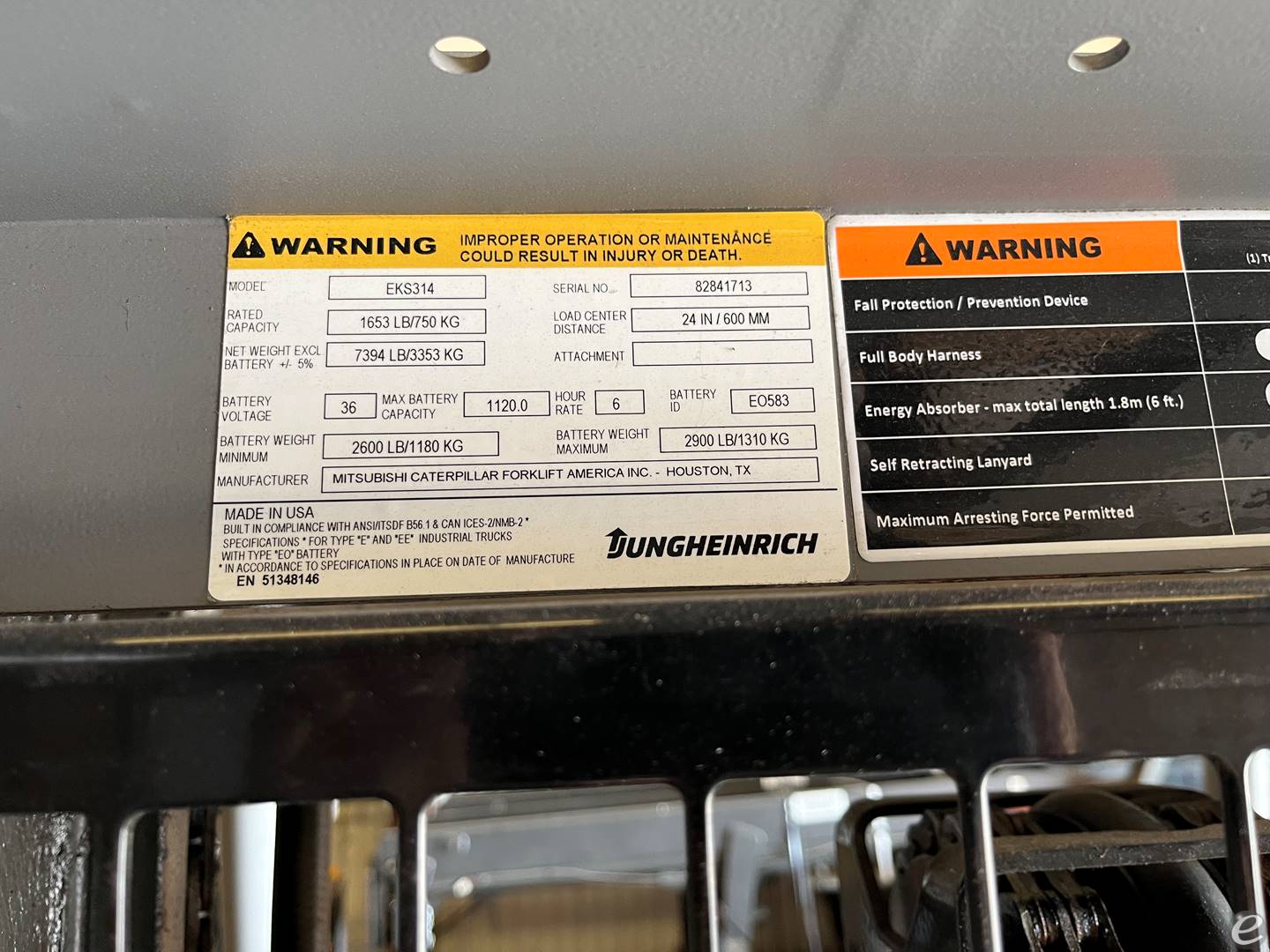 2020 Jungheinrich EKS314