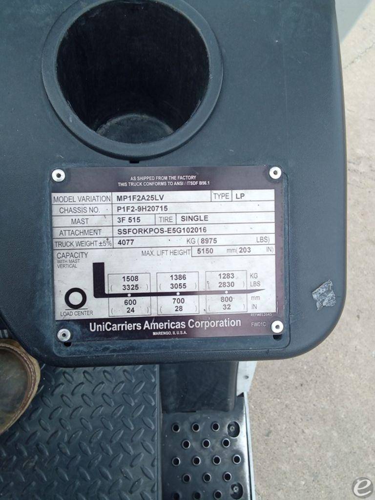 2017 Unicarriers MP1F2A25LV