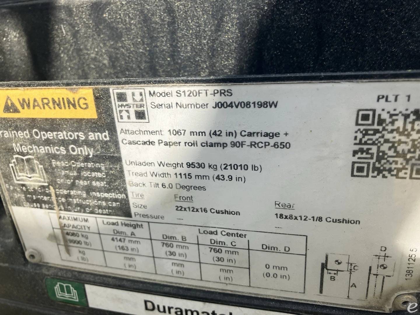2022 Hyster S120FTPRS