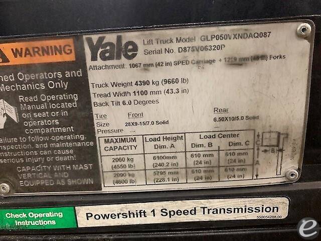 2016 Yale GLP050VX LP Gas Forklift - 123Forklift