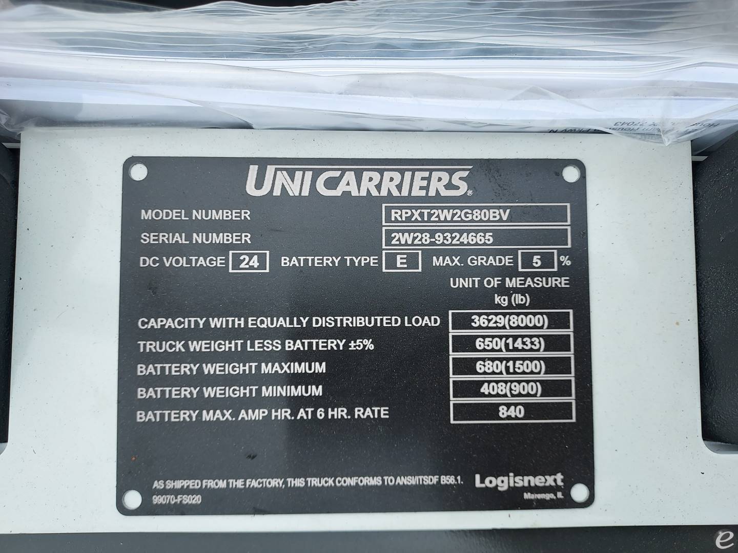 2024 Unicarriers RPX80B