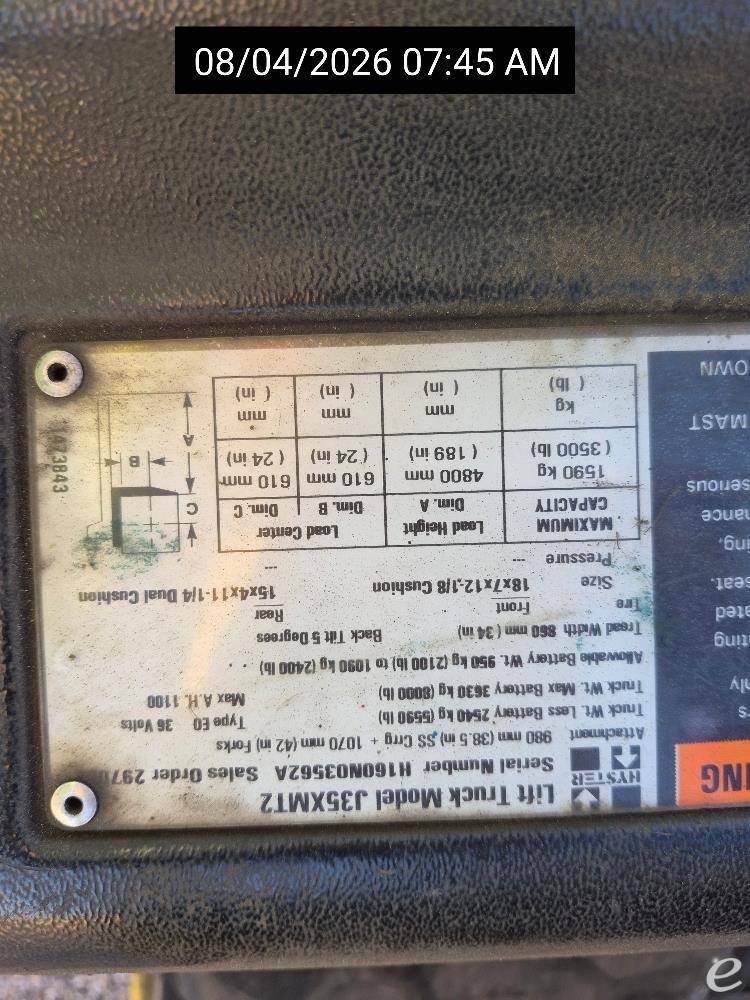 2003 Hyster J35XMT2