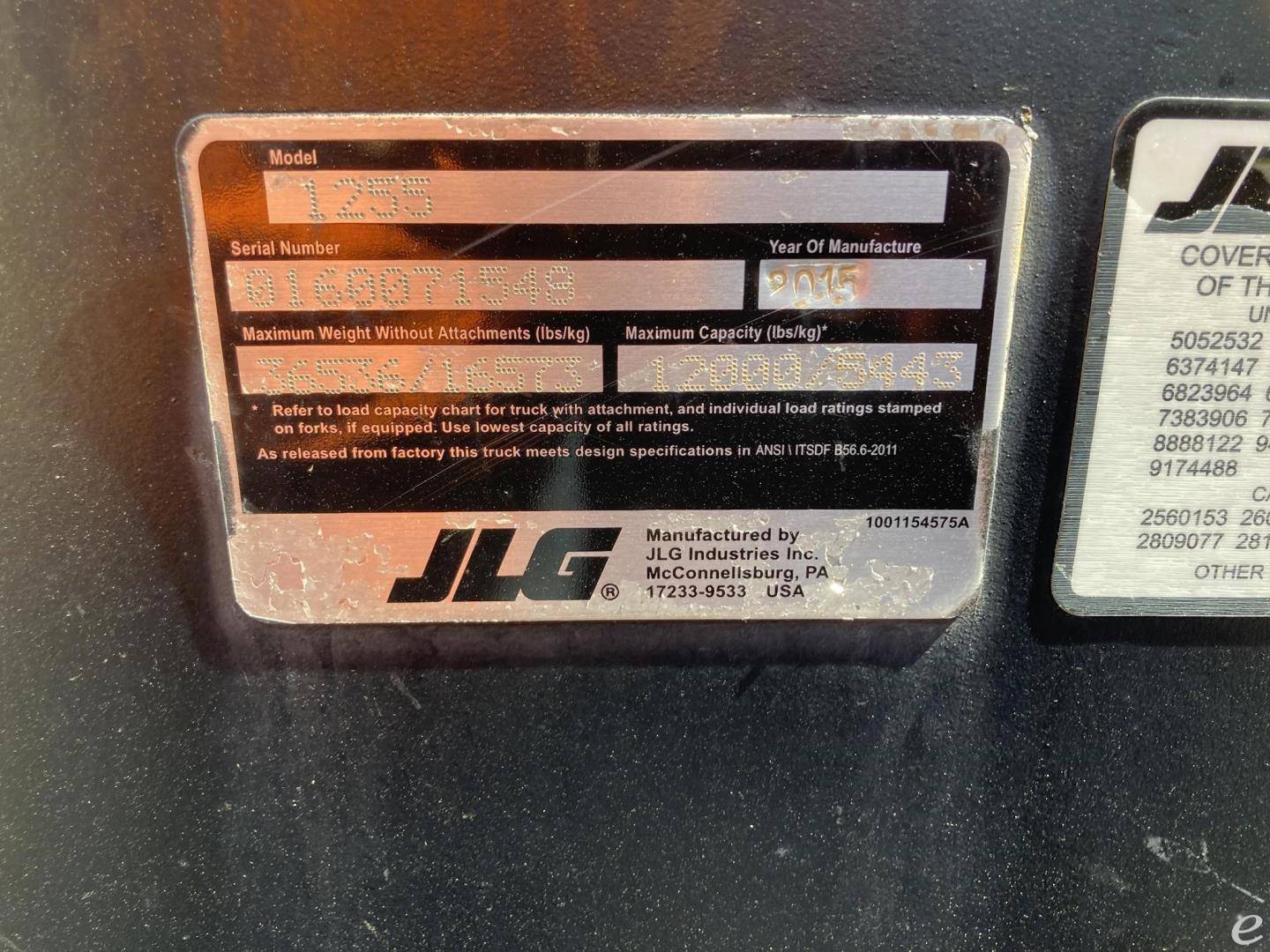 2015 JLG 1255