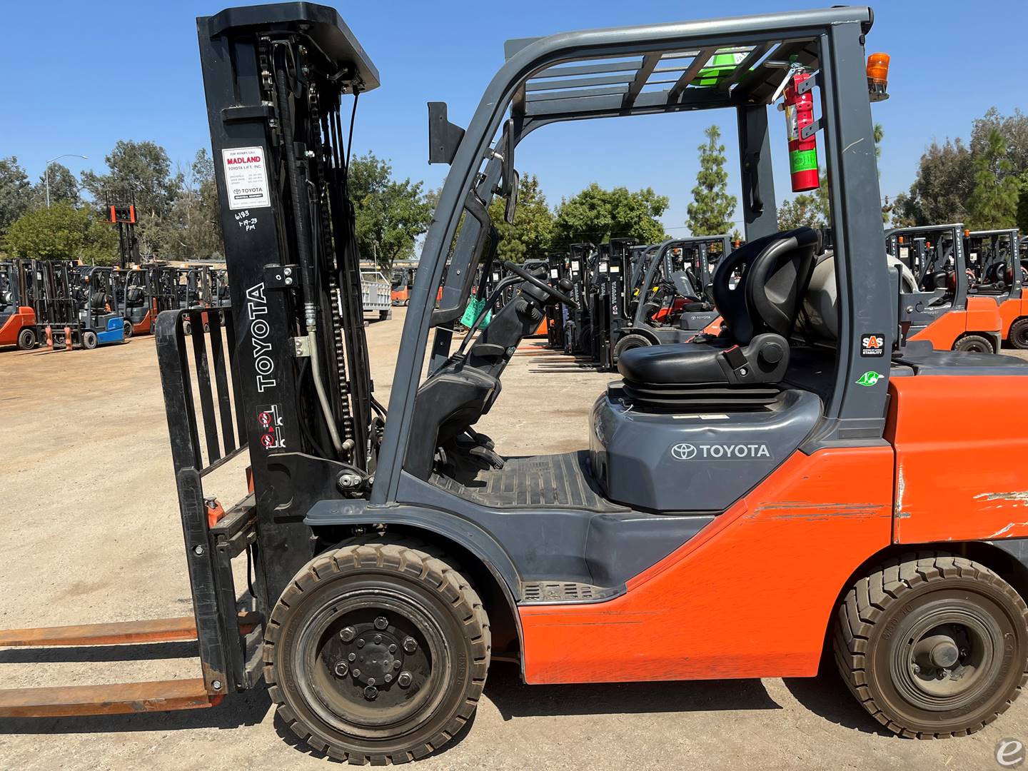 2018 Toyota 8FGU30 LP Gas Forklift