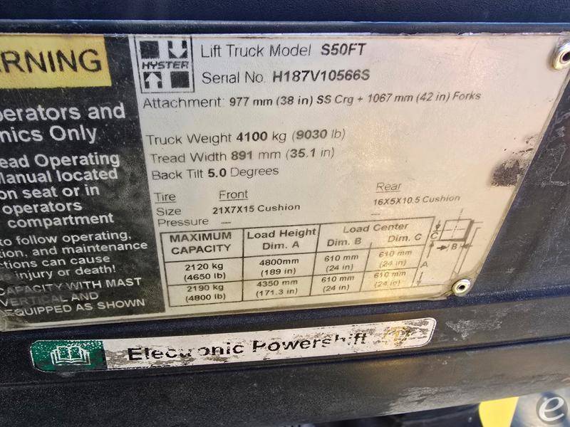 2018 Hyster S50FT