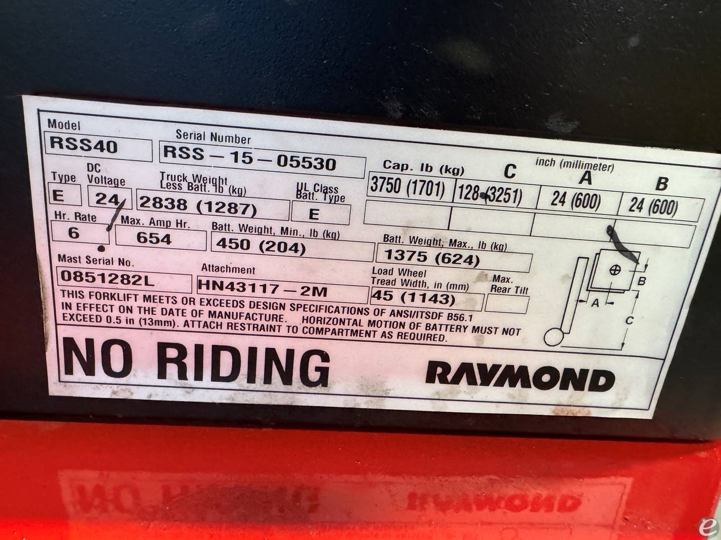 2015 Raymond RSS40