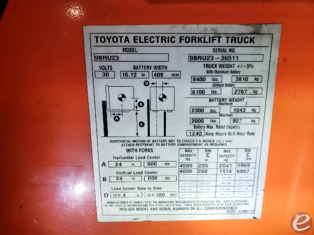 2016 Toyota 9BRU23