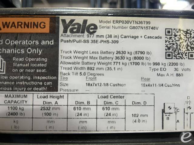 2021 Yale ERP030VT