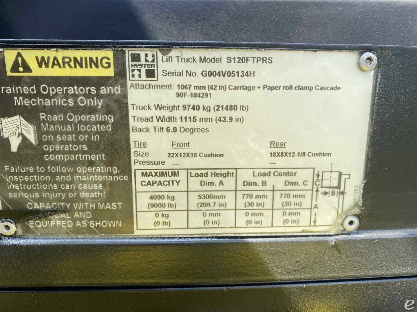 2010 Hyster S120FT