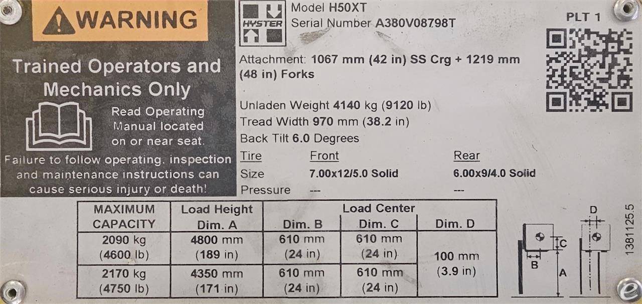 2019 Hyster H50XT LP Gas Forklift - 123Forklift
