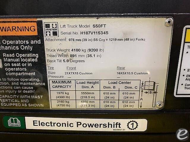 2018 Hyster S50FT