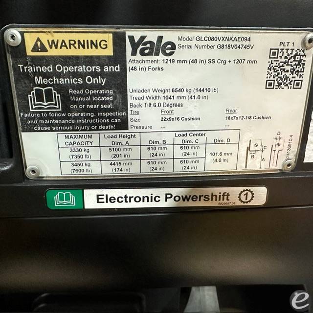 2021 Yale GLC080VX
