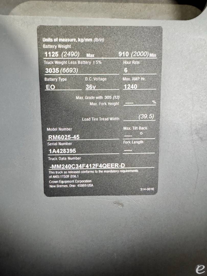 2014 Crown RM6025-45