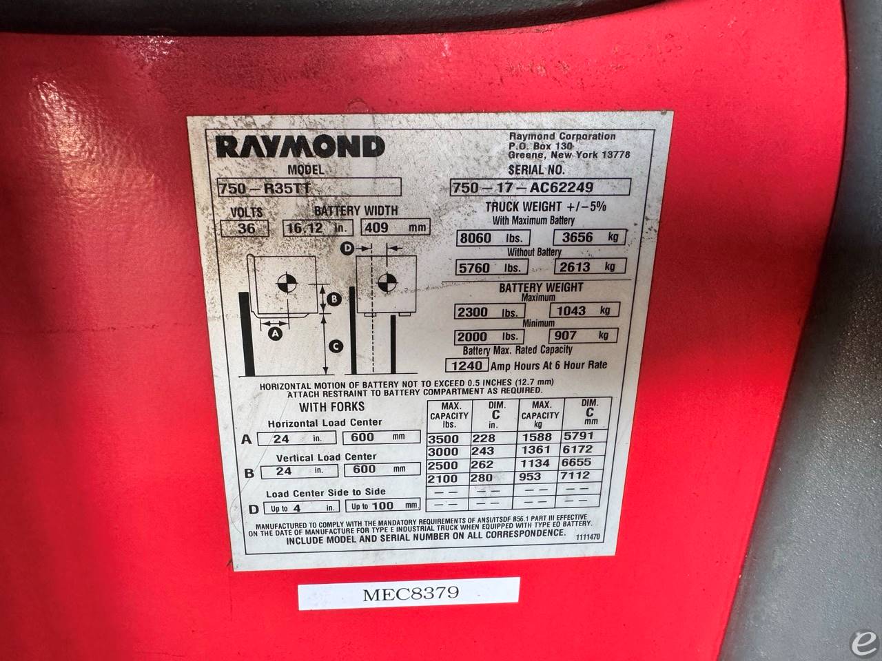 2017 Electric Raymond Electric Narrow Aisle Single Reach | Eliftruck
