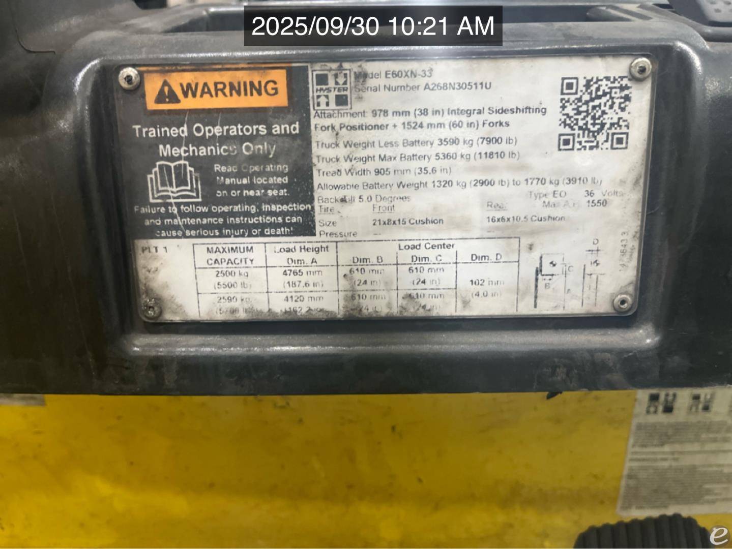 2020 Hyster E60XN