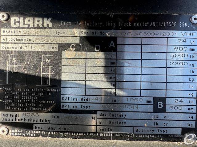 2021 Clark S25CL