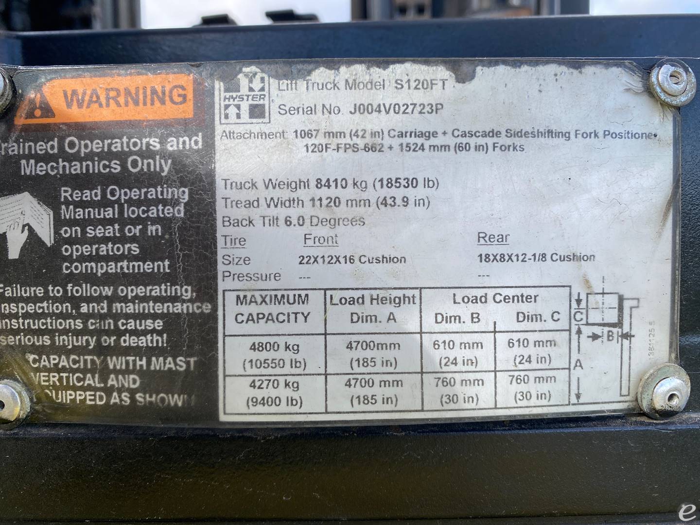 2016 Hyster S120FT