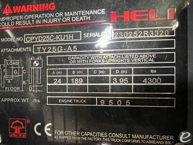 2022 Heli CPYD25C-KU1H
