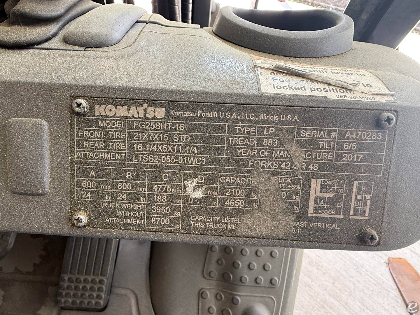 2017 Komatsu FG25ST-16