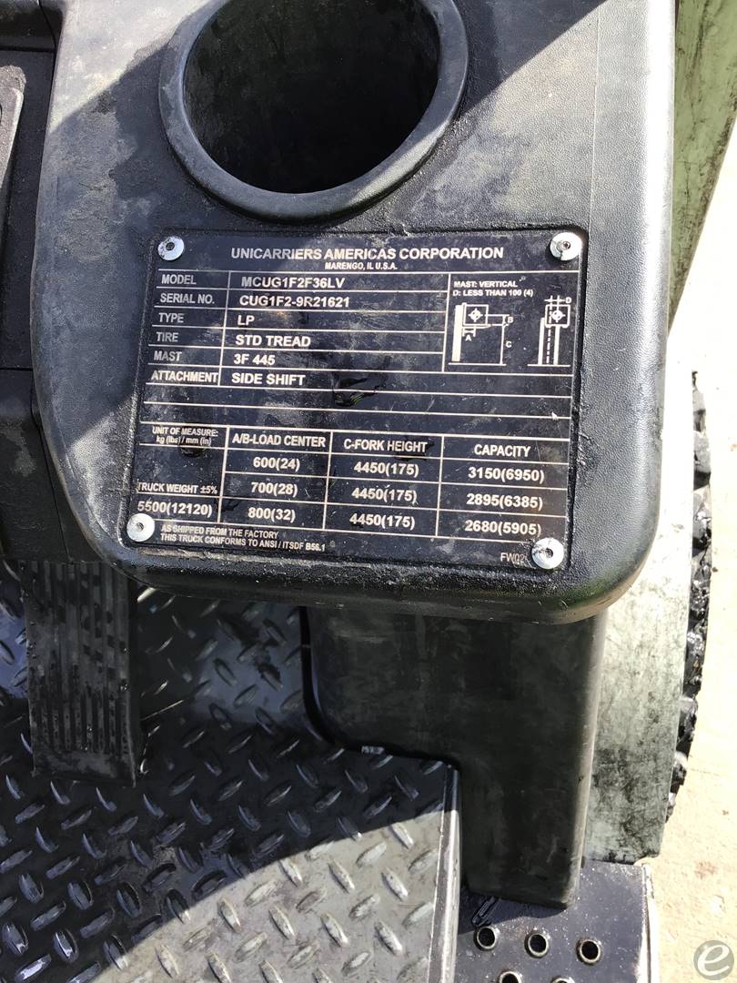 2019 Unicarriers CF80LP