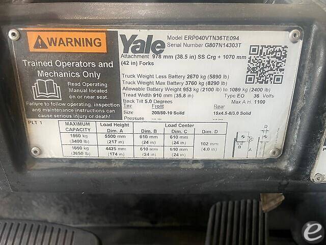 2019 Yale ERP040VT