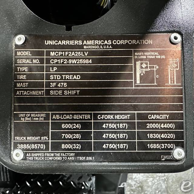 2018 Unicarriers CF50LP