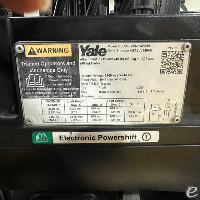 2020 Yale GLC080VX