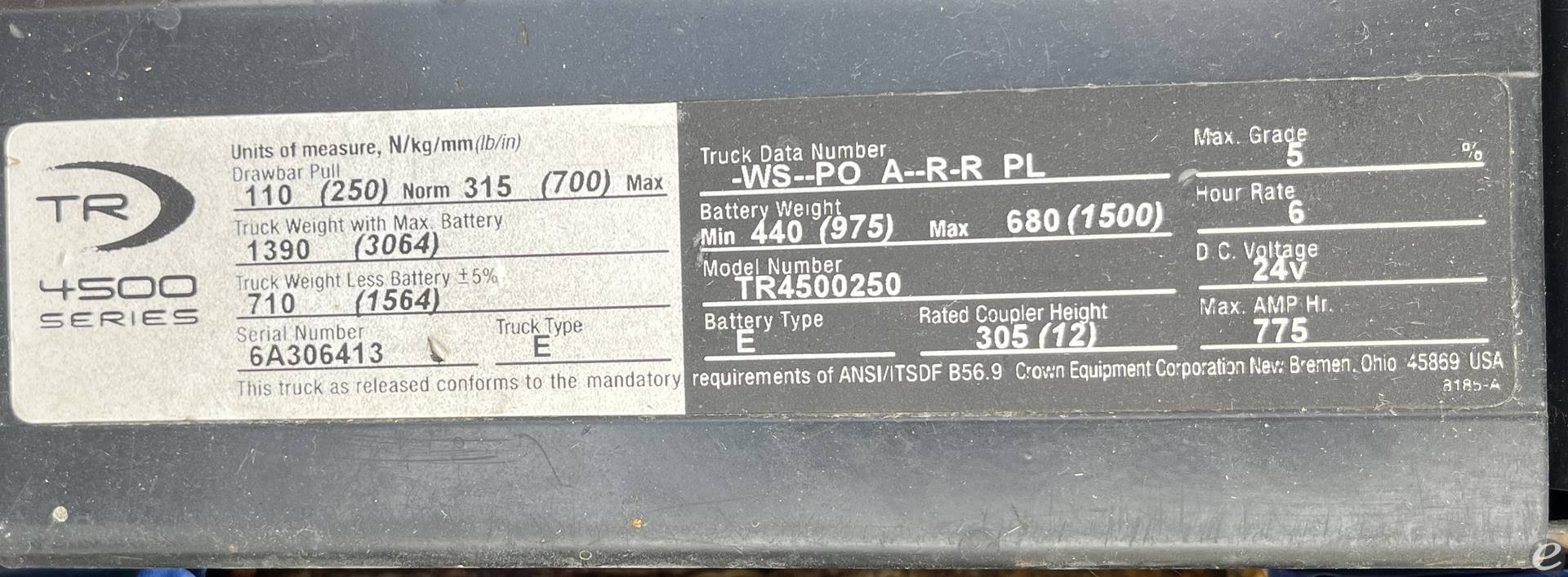 2012 Crown TR4500-20