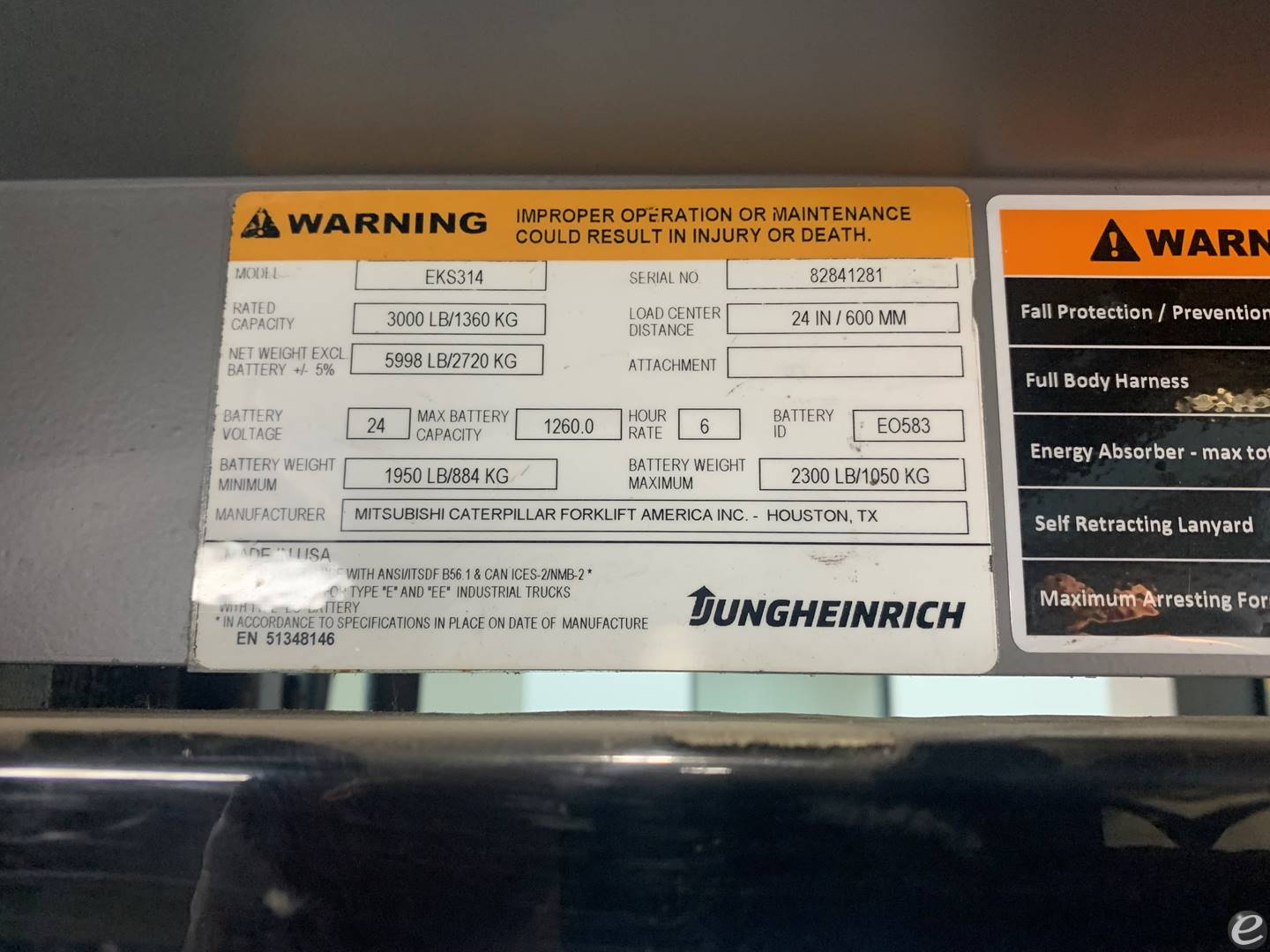 2019 Jungheinrich EKS314A