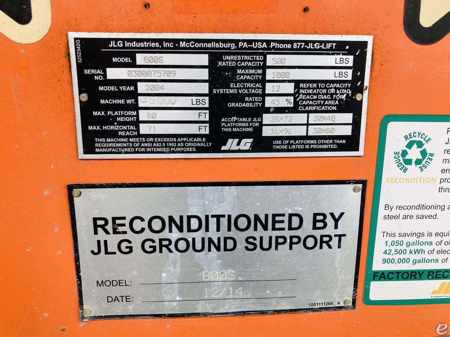 2004 JLG 800S
