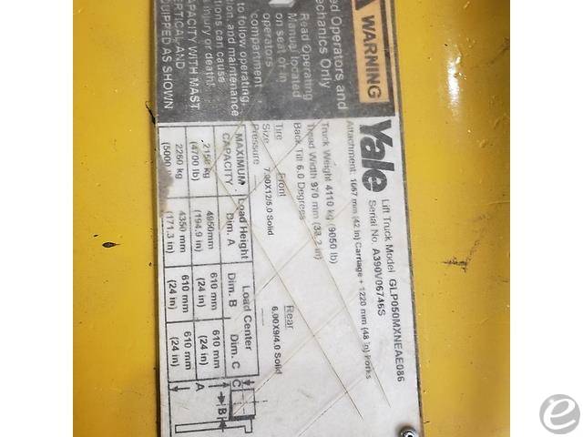 2018 Yale GP050MX LP Gas Forklift - 123Forklift