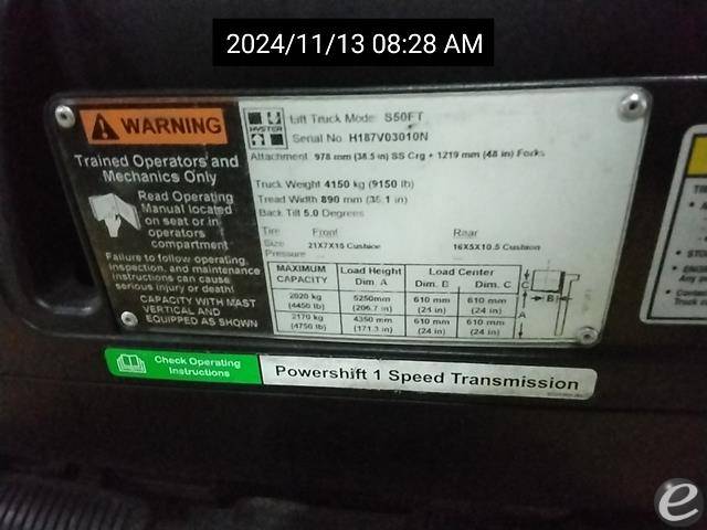 2015 Hyster S50FT