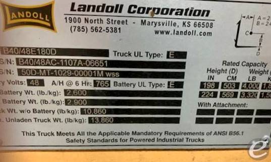 2011 Bendi B40/48E180D Electric For...