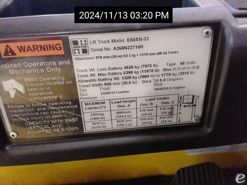 2017 Hyster E60XN