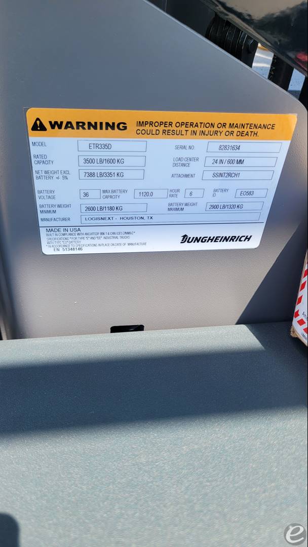 2024 Jungheinrich ETR335