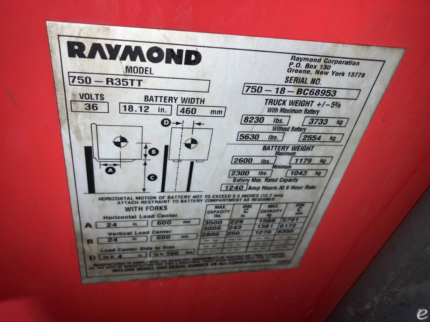 2018 Raymond 750-R35TT