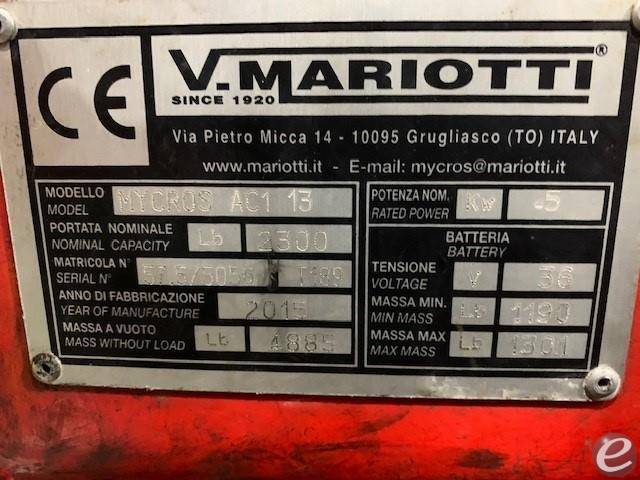 2015 Mariotti MYCROS 13 AC1 Electric Forklift - 123Forklift