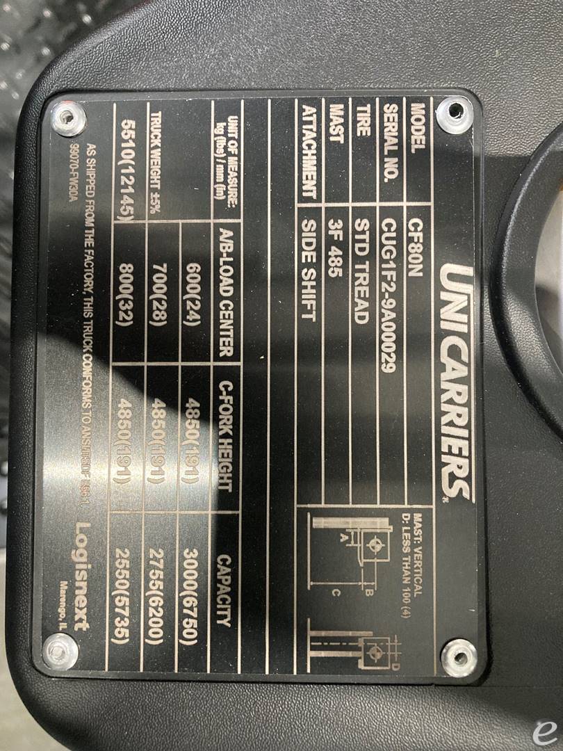 2024 Unicarriers CF80N6-LE