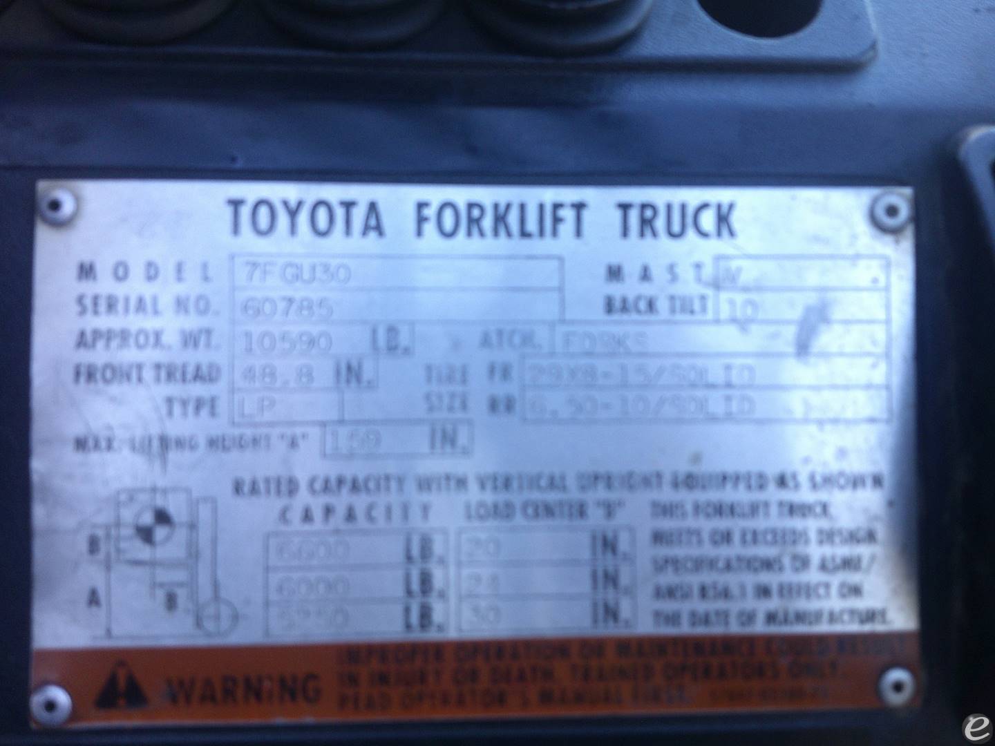 2000 Toyota 7FGU30