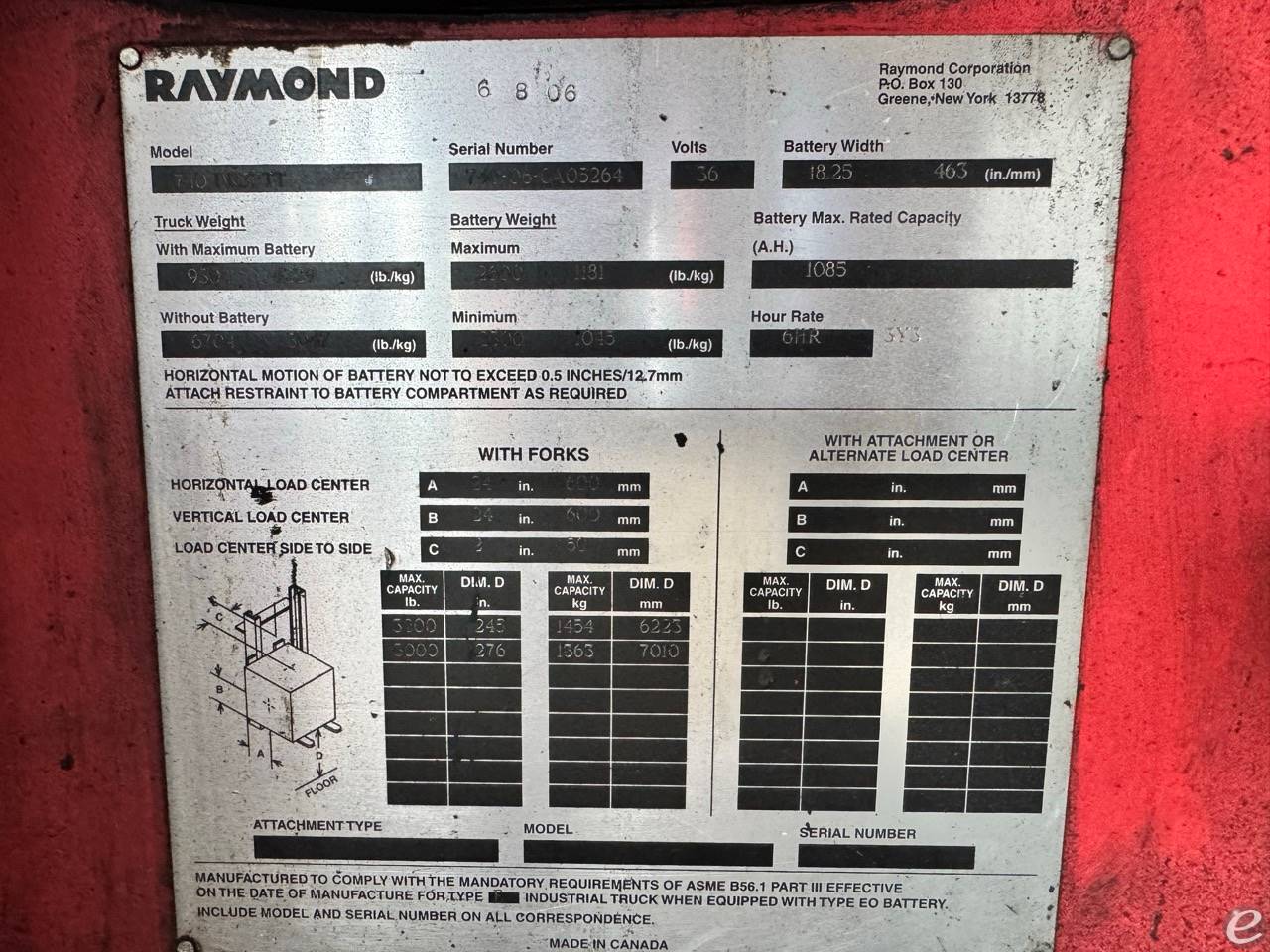 2006 Raymond 740-DR32TT