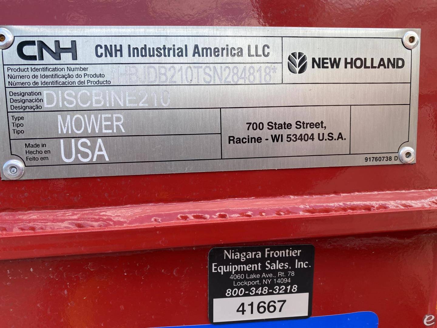 2025 New Holland DISCBINE 210